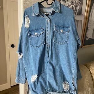 Oversized denim jacket